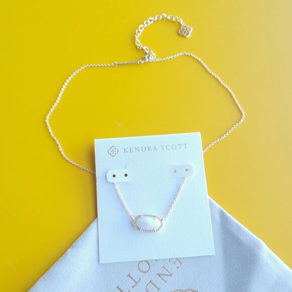 Kendra Scott Elisa Gold White Pearl Necklace - Picture 3 of 3